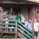 Berlin-Mahsdorf. Im Kellner-HÃ¤uschen mit vielen Freunden. Anfang Juli 2012.